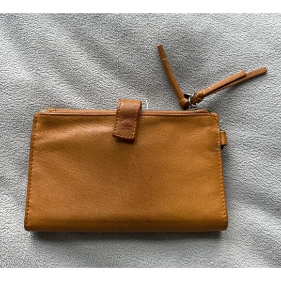Lucky Brand Vintage Wallet Leather Brown Supple Natural - Picture 1 of 6